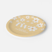 Assiettes En Carton Daisy floral 2ème anniversaire (Angle)