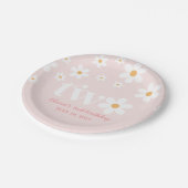 Assiettes En Carton Daisy floral 2ème anniversaire (Angle)