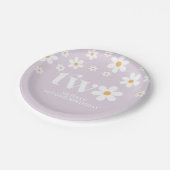 Assiettes En Carton Daisy floral 2ème anniversaire (Angle)