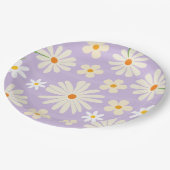 Assiettes En Carton Daisy Flower wild one Fille 1er anniversaire (Angle)