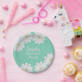 Assiettes En Carton Daisy Green été Anniversaire Plaques de papier piq (Fête)