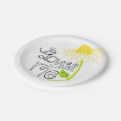 Assiettes En Carton Daisy Il M'Aime Plates De Papier (Angle)