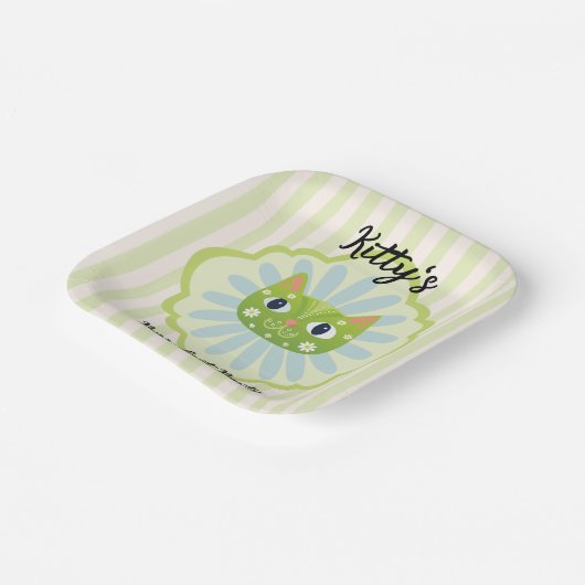 Assiettes En Carton Daisy Kitty Visage Purr-fect fête d'anniversaire (Angulaire)