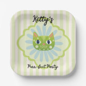 Assiettes En Carton Daisy Kitty Visage Purr-fect fête d'anniversaire (Recto)
