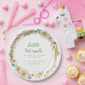 Assiettes En Carton Daisy Wreath Little Miracle Baby shower Scripture (Fête)