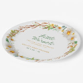 Assiettes En Carton Daisy Wreath Little Miracle Baby shower Scripture (Angle)