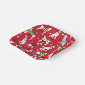 Assiettes En Carton Dalmatie de Noël (Angulaire)