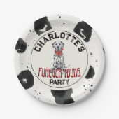 Assiettes En Carton Dalmatie Furever Young 1er anniversaire Pawty (Devant)