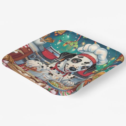 Assiettes En Carton Dalmatie : Noël festif (Angulaire)