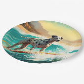 Assiettes En Carton Dalmation Plage Surf Peinture (Angle)