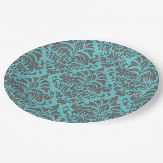 Assiettes En Carton Damas (Angle)