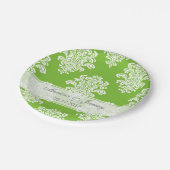 Assiettes En Carton Damask blanc N'importe quel Arrière - plan couleur (Angle)