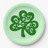 Assiettes En Carton Damask Clover (Devant)