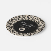 Assiettes En Carton Damassé noire de remous sur Tan, obtention du (Angle)