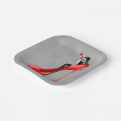 Assiettes En Carton Dame à la mode en plaque de papier Stiletto (Angulaire)