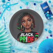 Assiettes En Carton Dame de Black Pride (Fête)