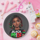 Assiettes En Carton Dame de Black Pride (Fête)
