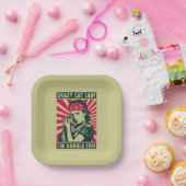 Assiettes En Carton Dame Du Chat Fou Pour Kamala 2024 (Fête)