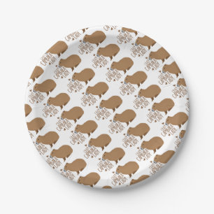 Assiettes En Carton dame folle de capybara