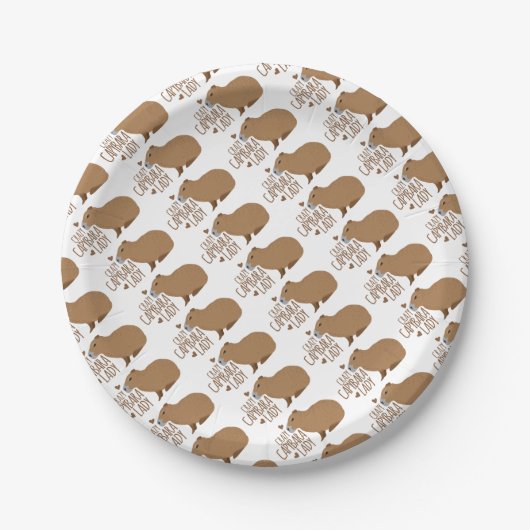 Assiettes En Carton dame folle de capybara (Devant)