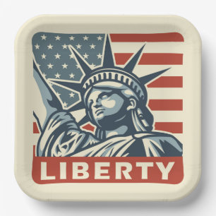 Assiettes En Carton Dame Liberté