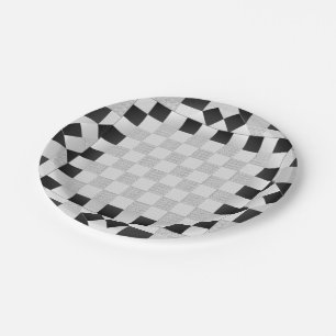Assiettes En Carton Damier