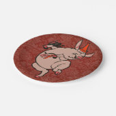 Assiettes En Carton Dancing Pig Antique Cute Danseuse (Angle)