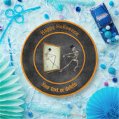 Assiettes En Carton Dancing Skeleton Personnalisé Halloween (Fête)