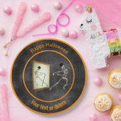 Assiettes En Carton Dancing Skeleton Personnalisé Halloween (Fête)