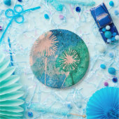 Assiettes En Carton Dandelion aquarelle abstraite peinte (Fête)