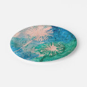 Assiettes En Carton Dandelion aquarelle abstraite peinte (Angle)
