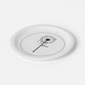 Assiettes En Carton Dandelion dans le Vent du Jardin (Angle)