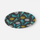 Assiettes En Carton Dandelion de printemps Fleurs et design Feuille (Angle)