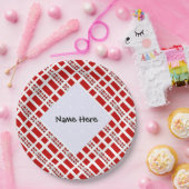 Assiettes En Carton Danemark et Danemark Drapeau Carrelé Personnalisé (Fête)