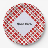 Assiettes En Carton Danemark et Danemark Drapeau Carrelé Personnalisé (Devant)