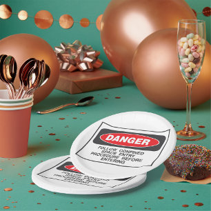 Assiettes En Carton Danger Entrée dans un espace confiné Avertissement