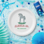 Assiettes En Carton Danois Joyeux Cheval de Dala de Noël (Fête)