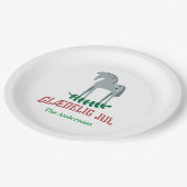 Assiettes En Carton Danois Joyeux Cheval de Dala de Noël (Angle)