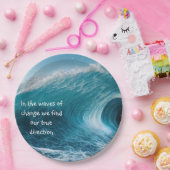 Assiettes En Carton Dans les vagues de changement Citation de mise en  (Fête)