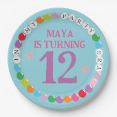 Assiettes En Carton Dans Mon Bracelet D'Amitié Fête D'Anniversaire (Devant)