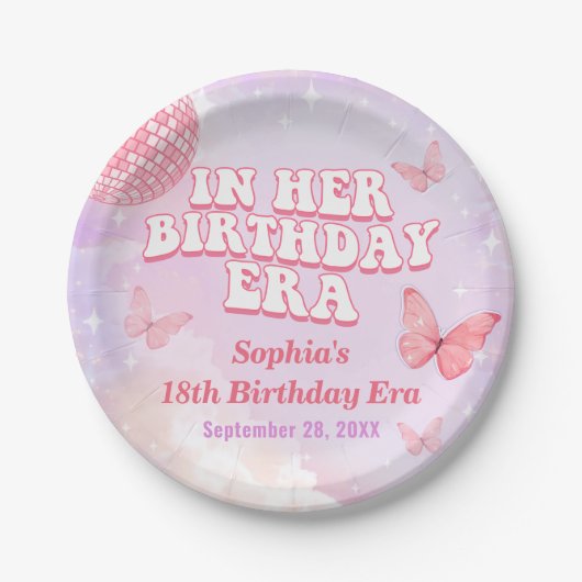 Assiettes En Carton Dans son anniversaire fête d'anniversaire (Devant)