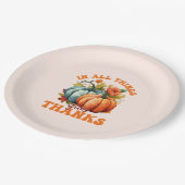 Assiettes En Carton Dans toutes les choses donner Merci Citrouille (Angle)