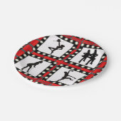 Assiettes En Carton Danse de filles de scène de cabaret de danse (Angle)