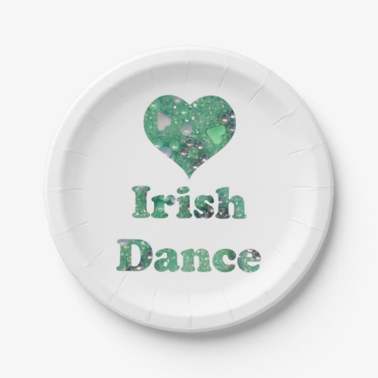 Assiettes En Carton Danse d'Irlandais d'amour (Devant)