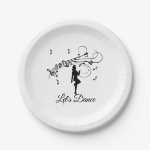 Assiettes En Carton Danse en haut de la scène sur mesure