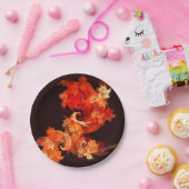 Assiettes En Carton Danse Feux d'artifice Art Abstrait (Fête)