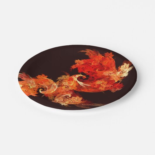 Assiettes En Carton Danse Feux d'artifice Art Abstrait (Angle)