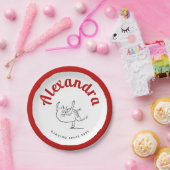 Assiettes En Carton Danse Fun Chat Rouge Et Blanc Ballerina Edward Lea (Fête)