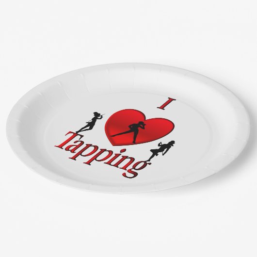 Assiettes En Carton Danse I Heart Tap (Angle)