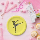 Assiettes En Carton Danseur de ballet moderne danse moderne (Fête)